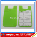 Customized hot sale Sticky Adhesive silicone Cell Phone Card Holder With Cleaner